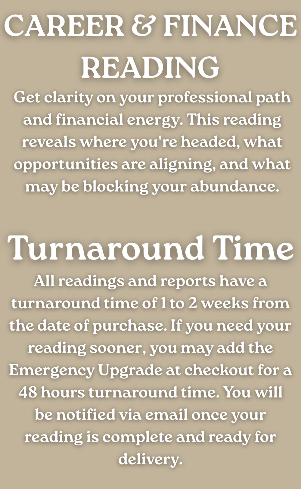 Career & Finances Reading
