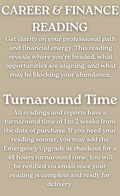 Career & Finances Reading