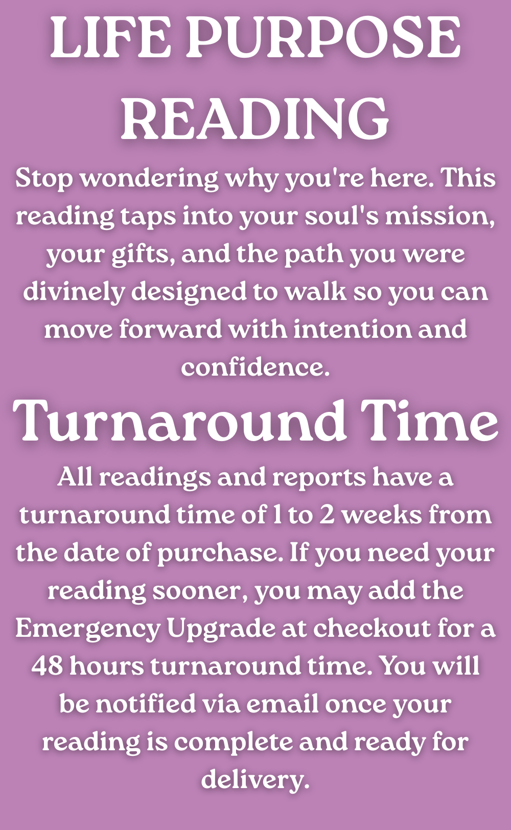 Life Purpose Reading