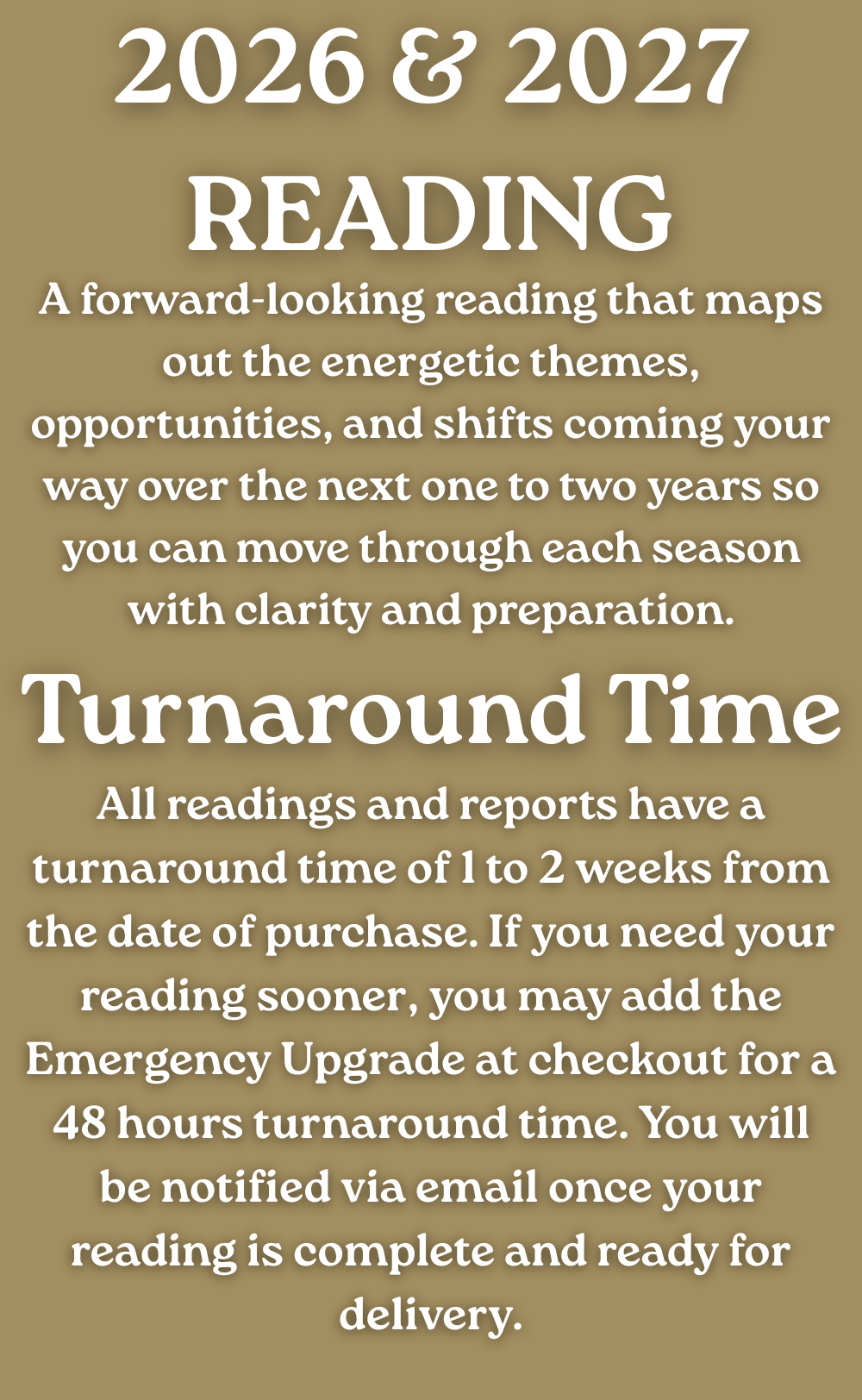 2026/2027 Year Reading