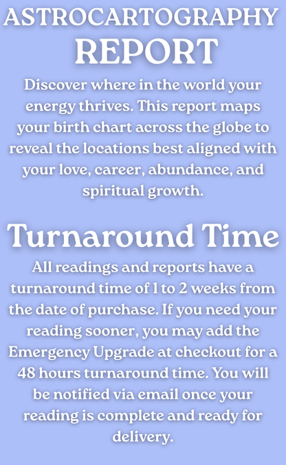Astrocartography Map Report