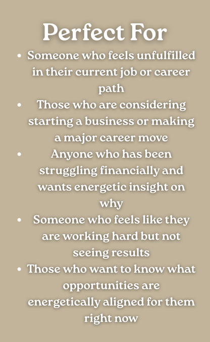 Career & Finances Reading